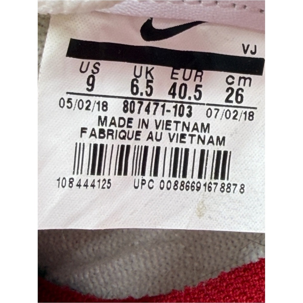 Nike Womens Size 9 White Red Blue Cortez Classic Leather Sneakers 807471-103 - Picture 9 of 10